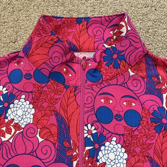 Ibkul Long Sleeve Nadia Golf Shirt Size XS Zip Pullover UPF 50+ NWT Colorful - Picture 4 of 10